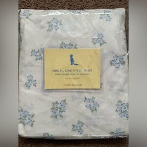 New Pottery Barn Kids Abigail Crib Fitted Sheet 100% Cotton